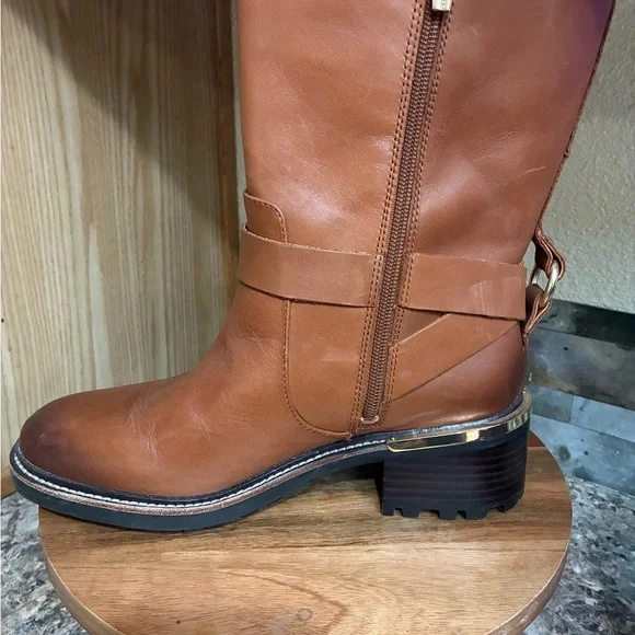 Vince Camuto Brown Leather Boots - Picture 2 of 5